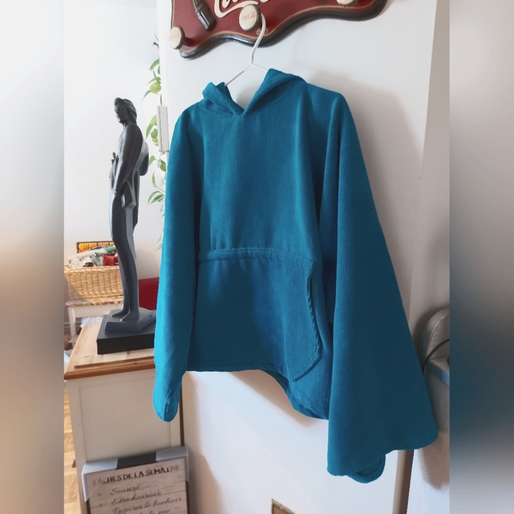 Oversized poncho style hoodie